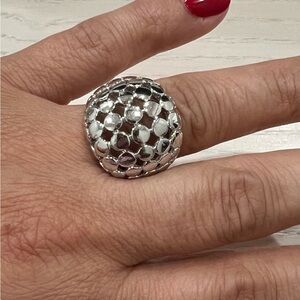 Silver statement ring
